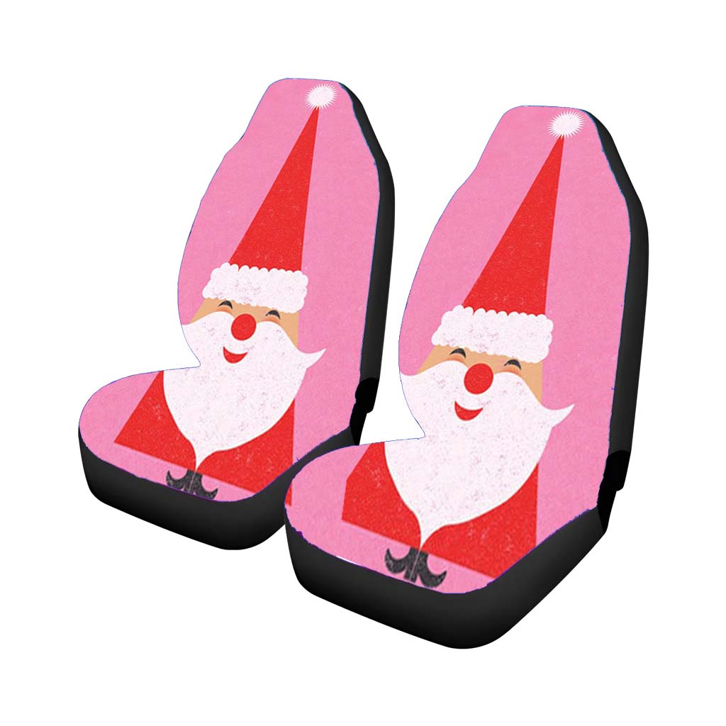 Santa Christmas Pink Car Front Seat Covers
