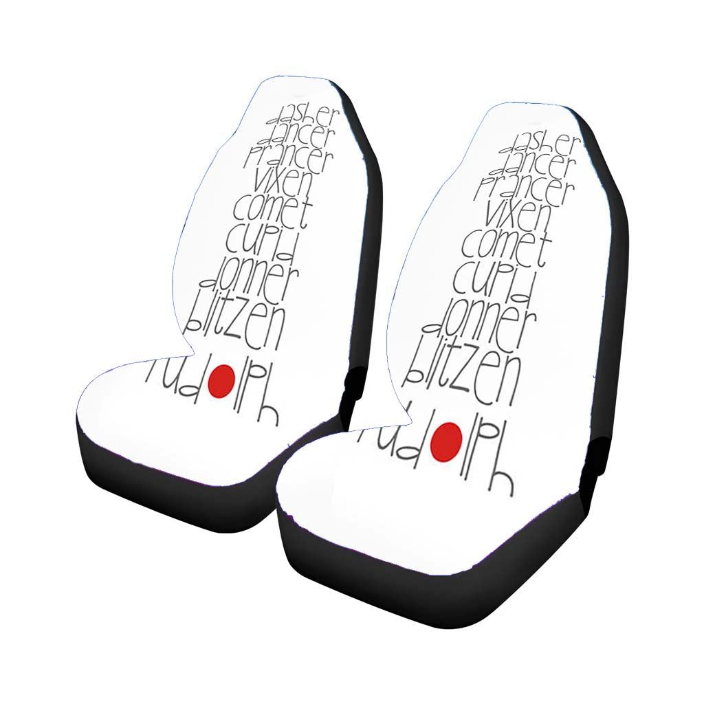 Santa Deers Rudolph Car Front Seat Covers