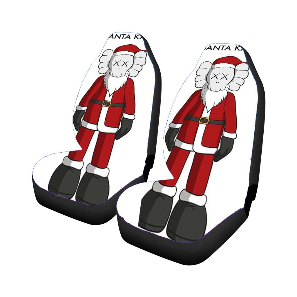 Santa Kaws By Santa Claus Car Front Seat Covers