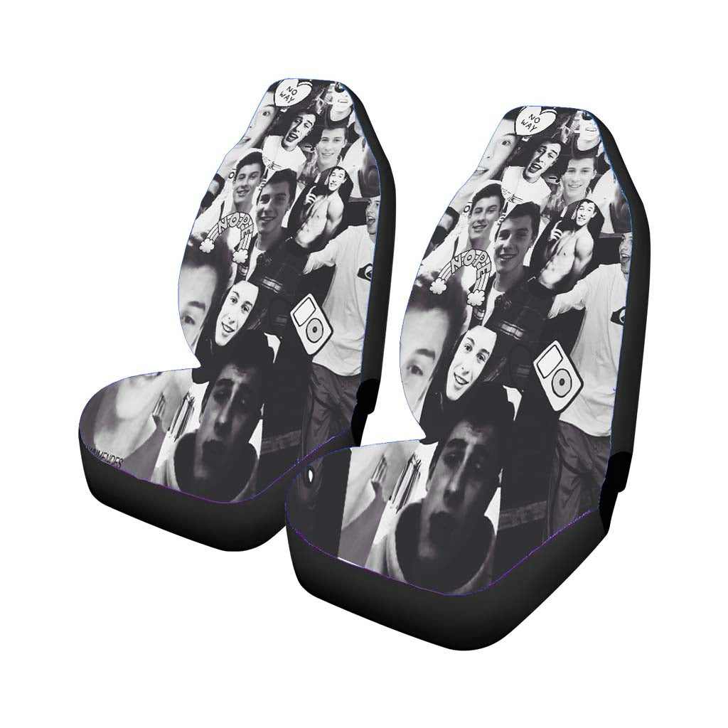 Sawn Mendes Black Car Front Seat Covers