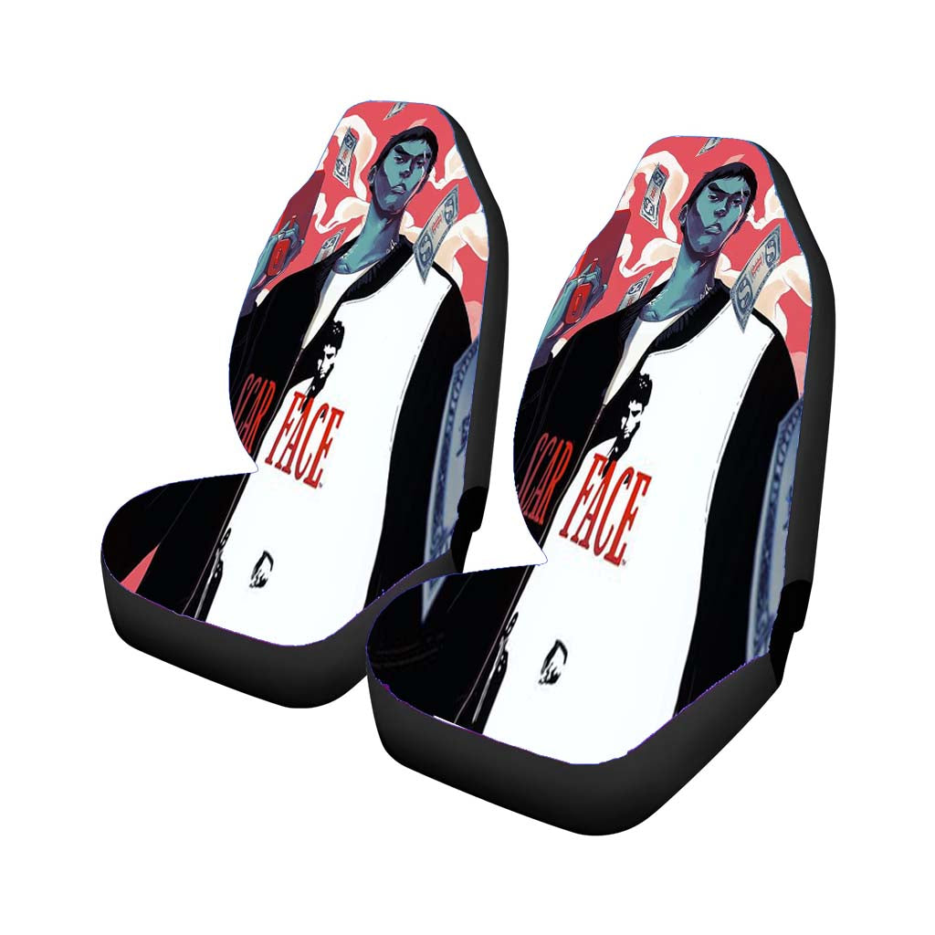 Scar Face Dollar Car Front Seat Covers