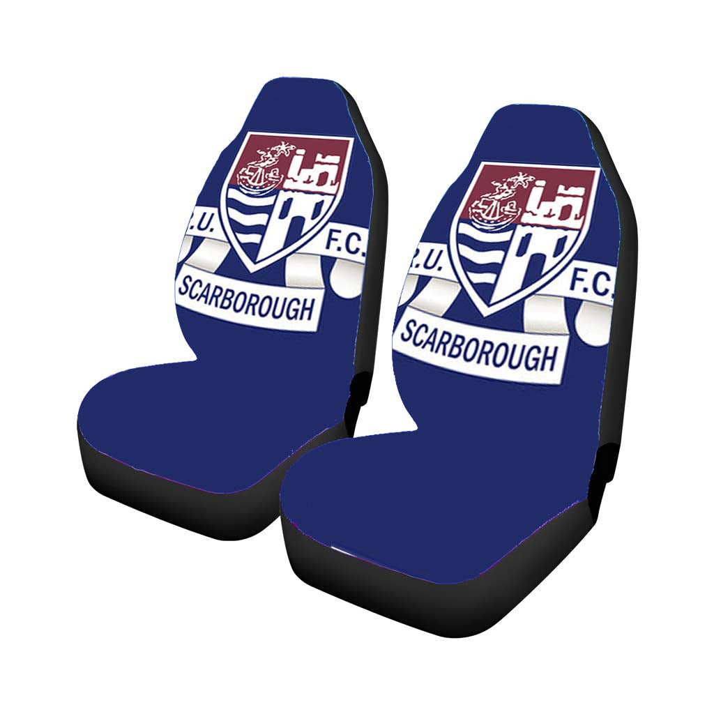 Scarborough Logo Blue Car Front Seat Covers