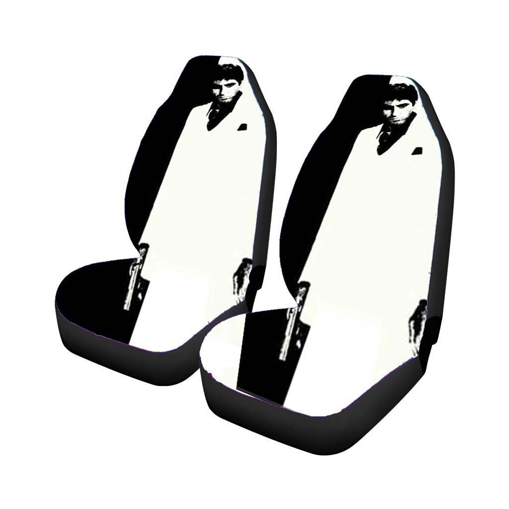 Scarface Black N White Car Front Seat Covers