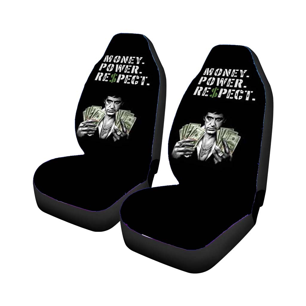 Scarface Money Power Respect Car Front Seat Covers