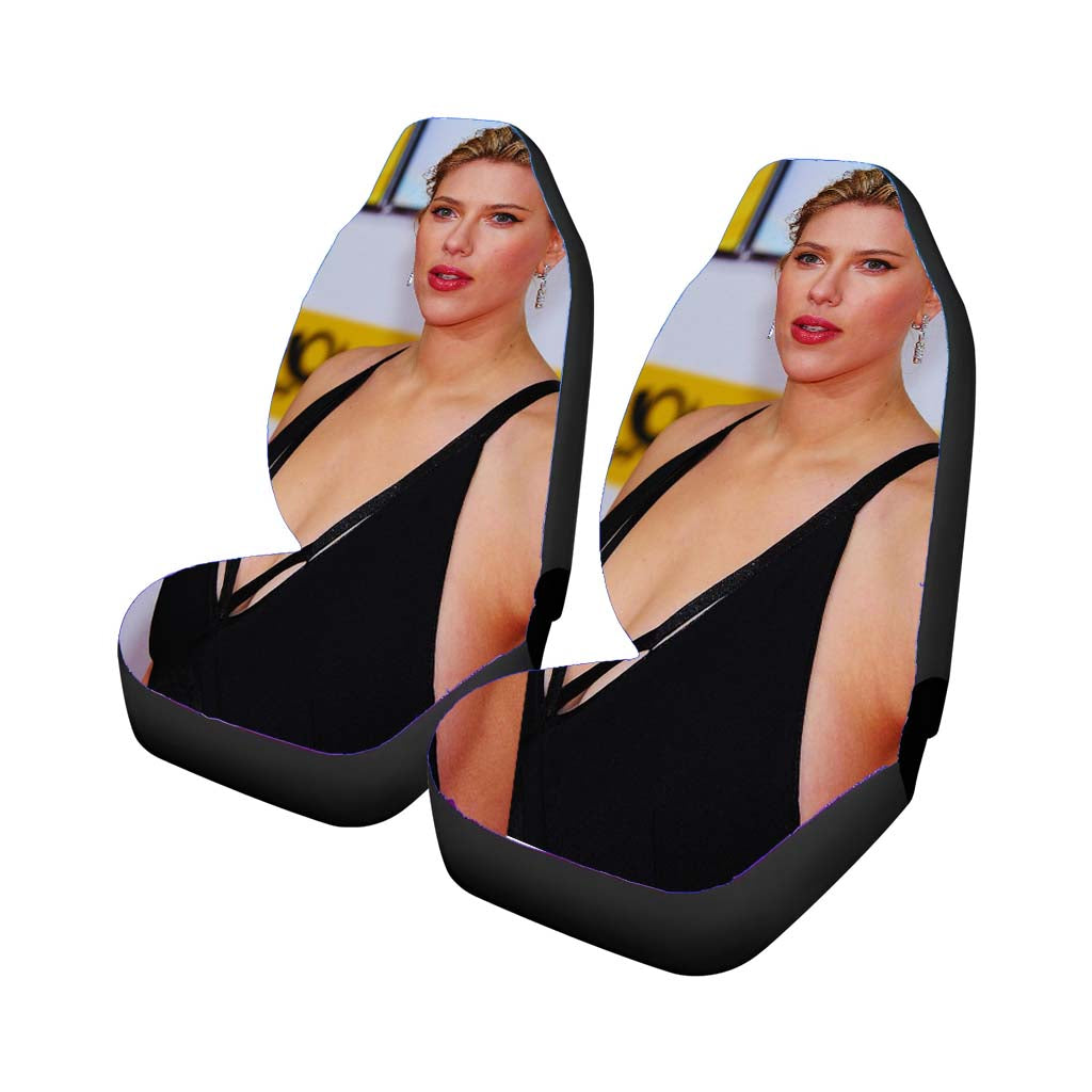 Scarlett Johansson Black Dress Car Front Seat Covers