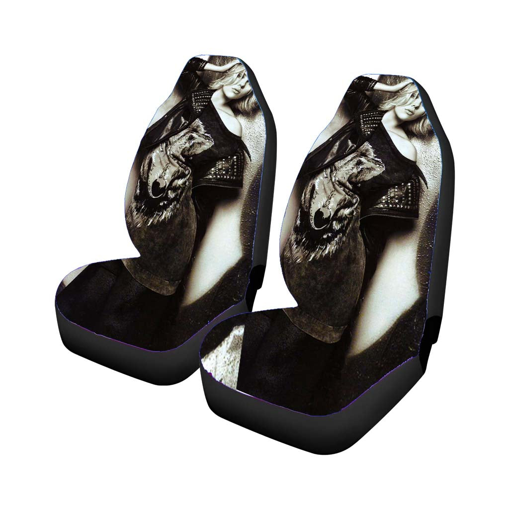 Scarlett Johansson Black White Car Front Seat Covers