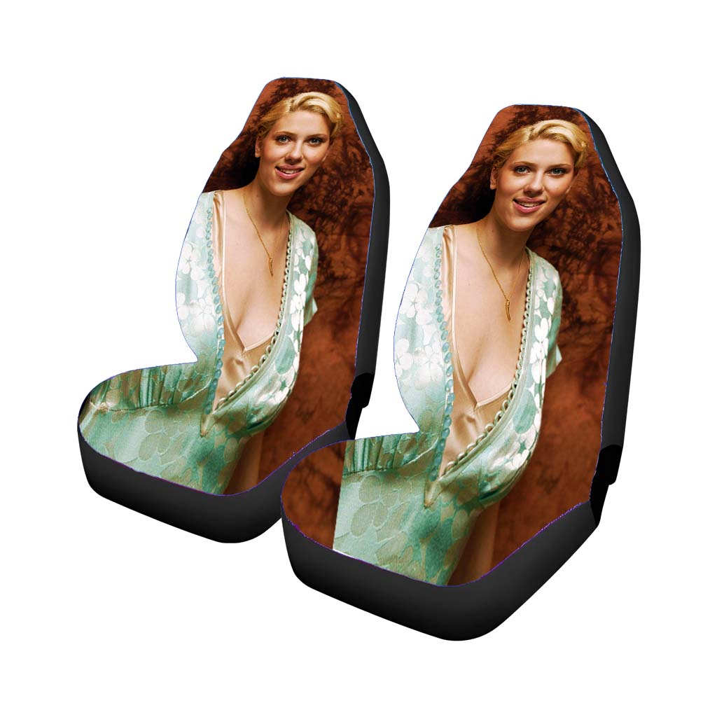Scarlett Johansson Smile Car Front Seat Covers