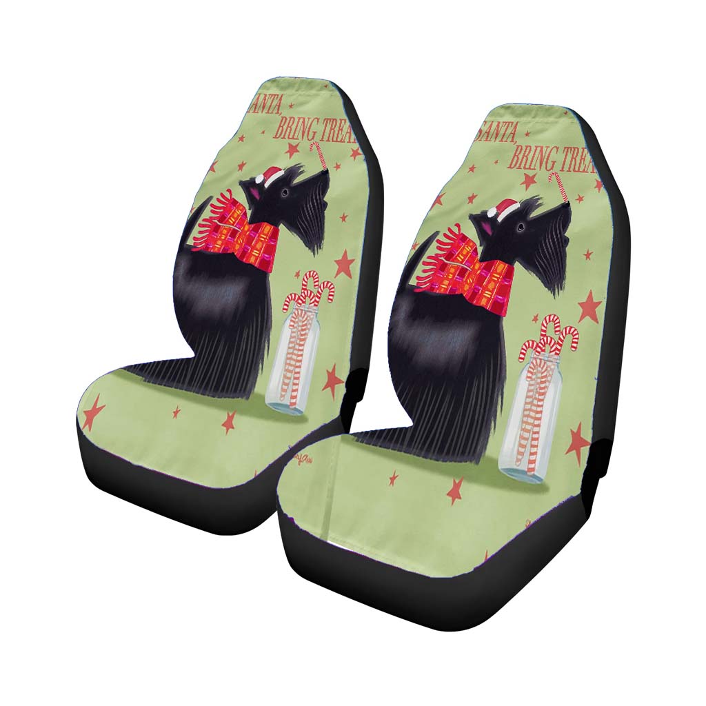 Scottish Terrier Christmas Dog Car Front Seat Covers