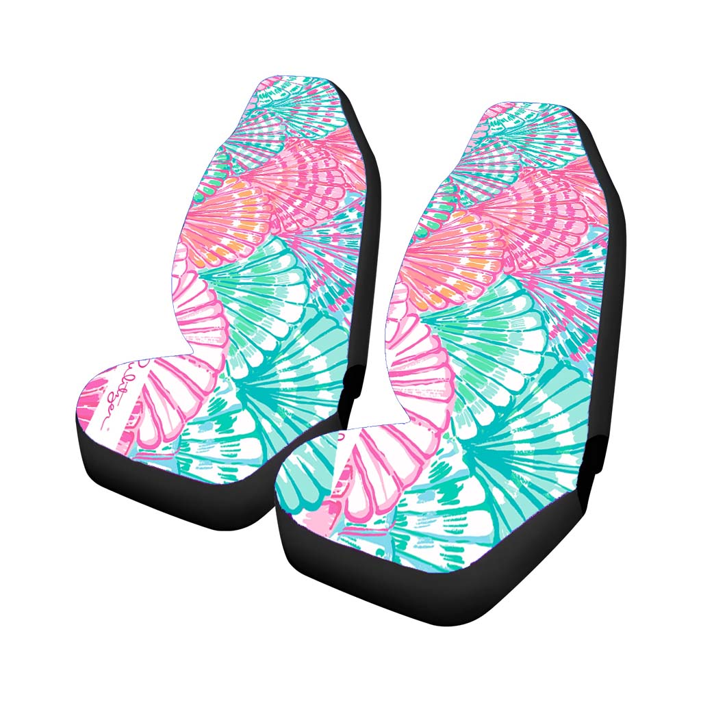 Sea Shells Lilly Pulitzer Color Car Front Seat Covers