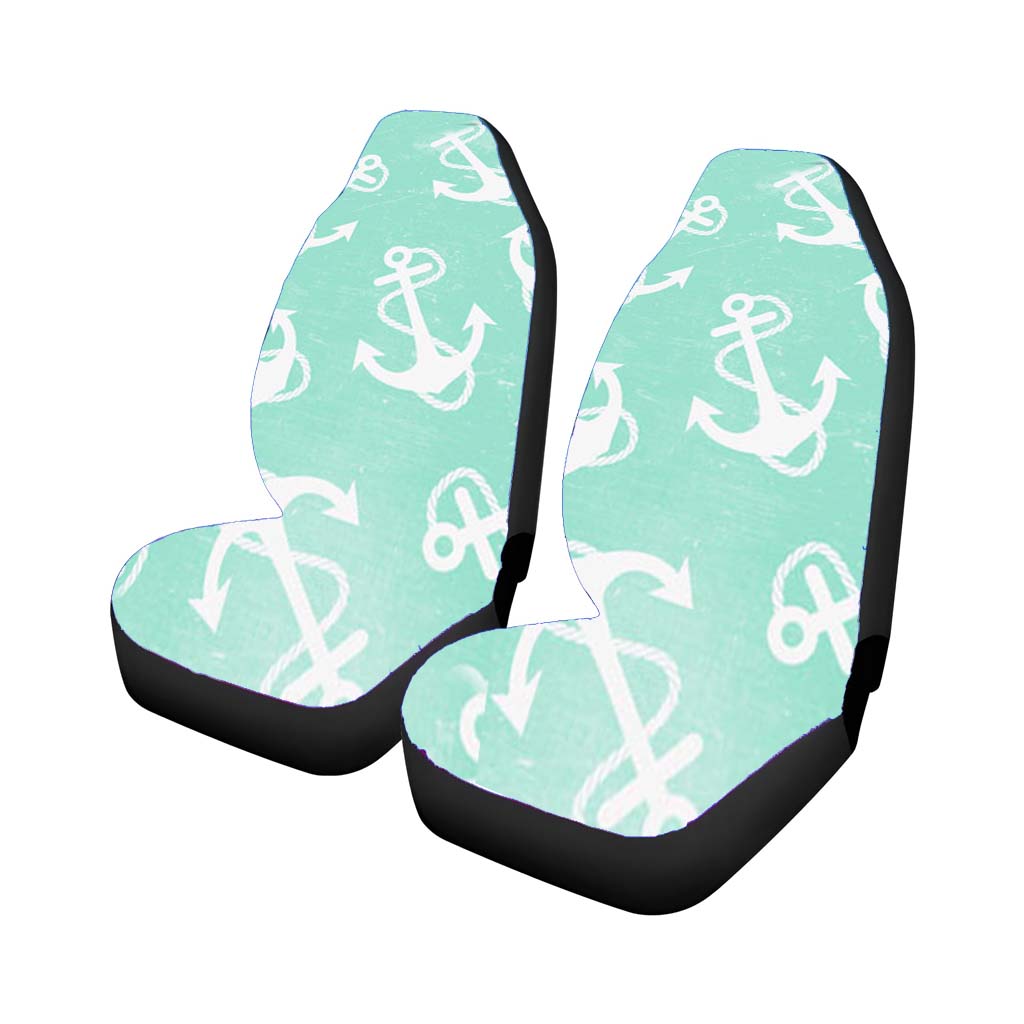 Serene Ocean Anchors Car Front Seat Covers
