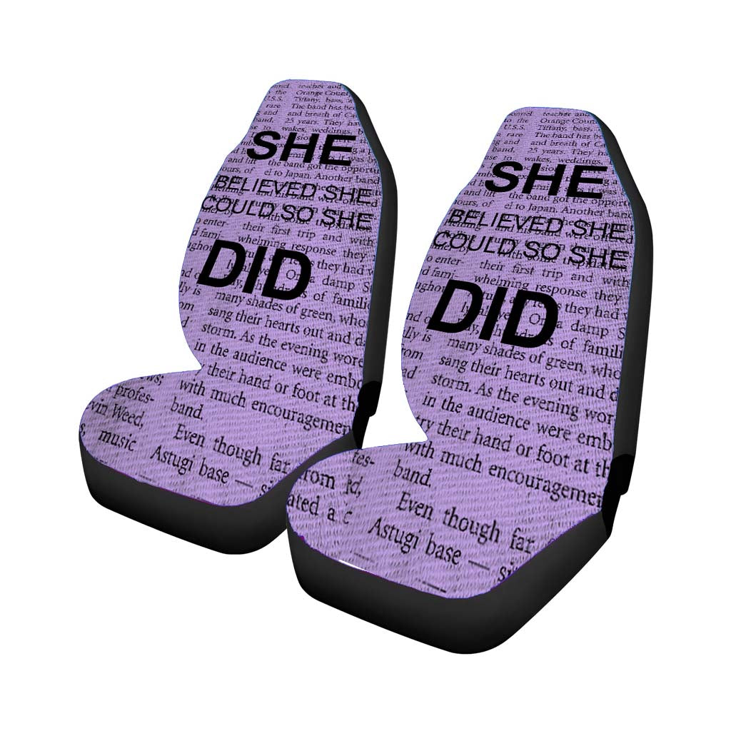 She Believed She Could So She Did Car Front Seat Covers