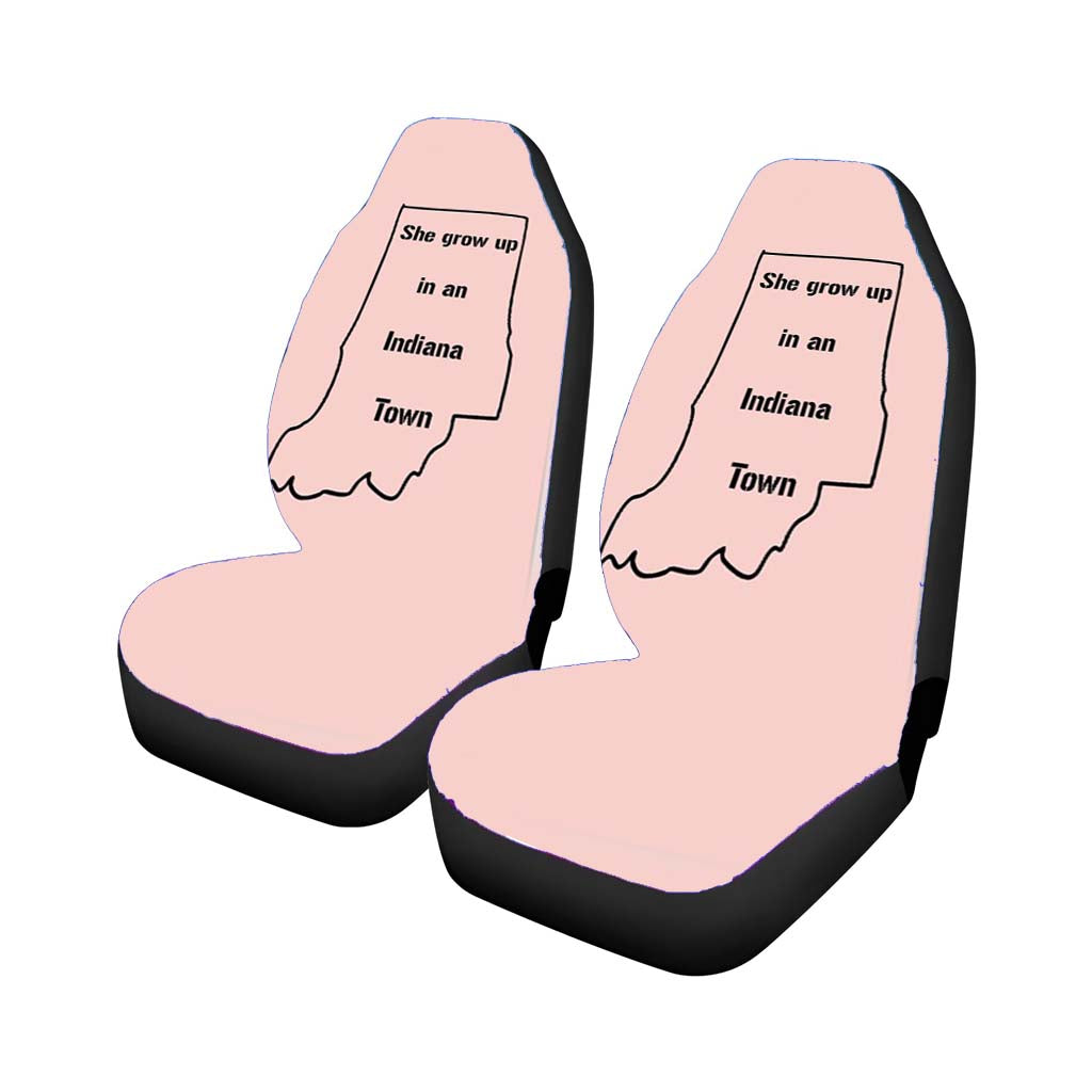 She Grew Up In An Indiana Town Tom Petty Pink Car Front Seat Covers