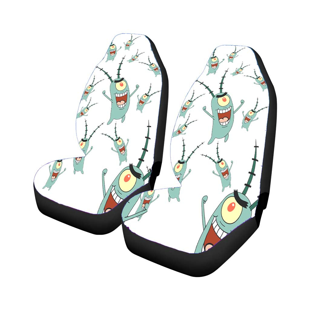 Sheldon J Plankton Pattern Car Front Seat Covers