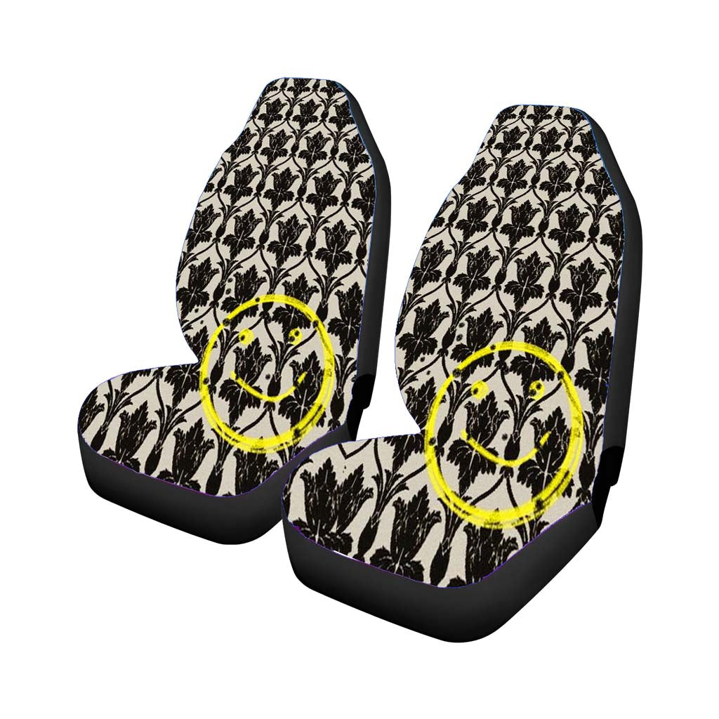 Sherlock Holmers Smile Damask Car Front Seat Covers