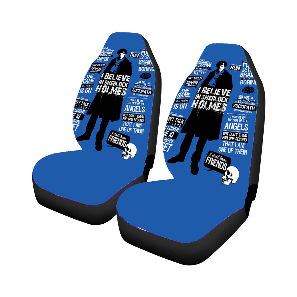 Sherlock Homes Cool Quote Car Front Seat Covers