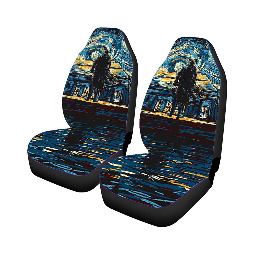 Sherlock Meet Van Gogh Car Front Seat Covers