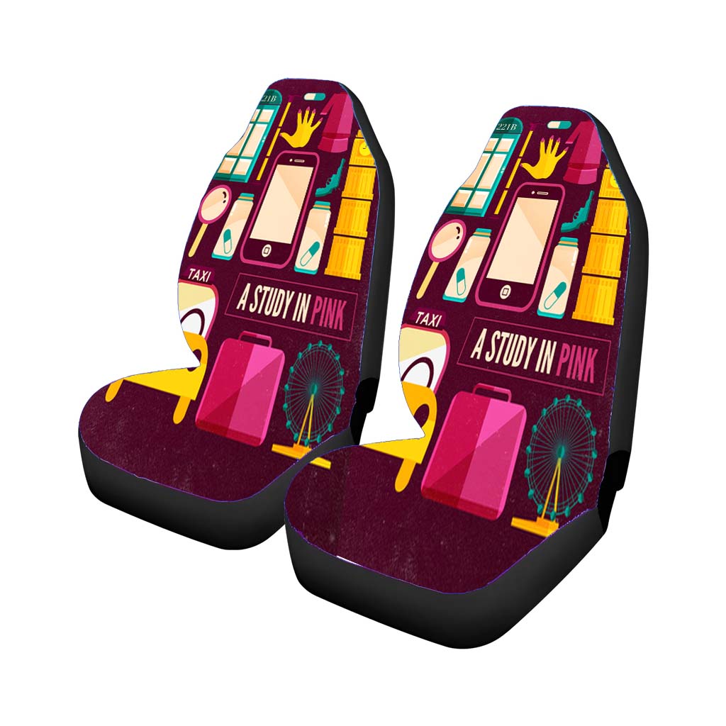 Sherlock Study In Pink Car Front Seat Covers