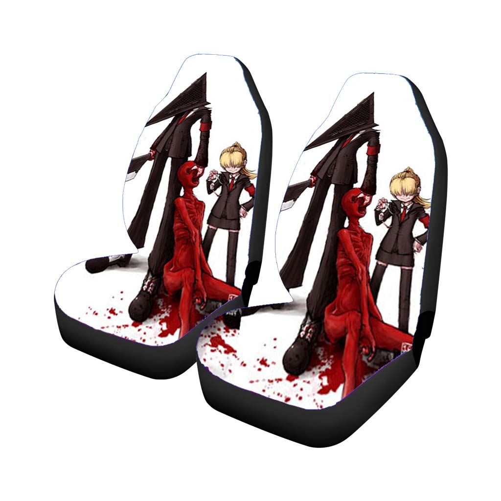Silent Hill Cartoon Car Front Seat Covers