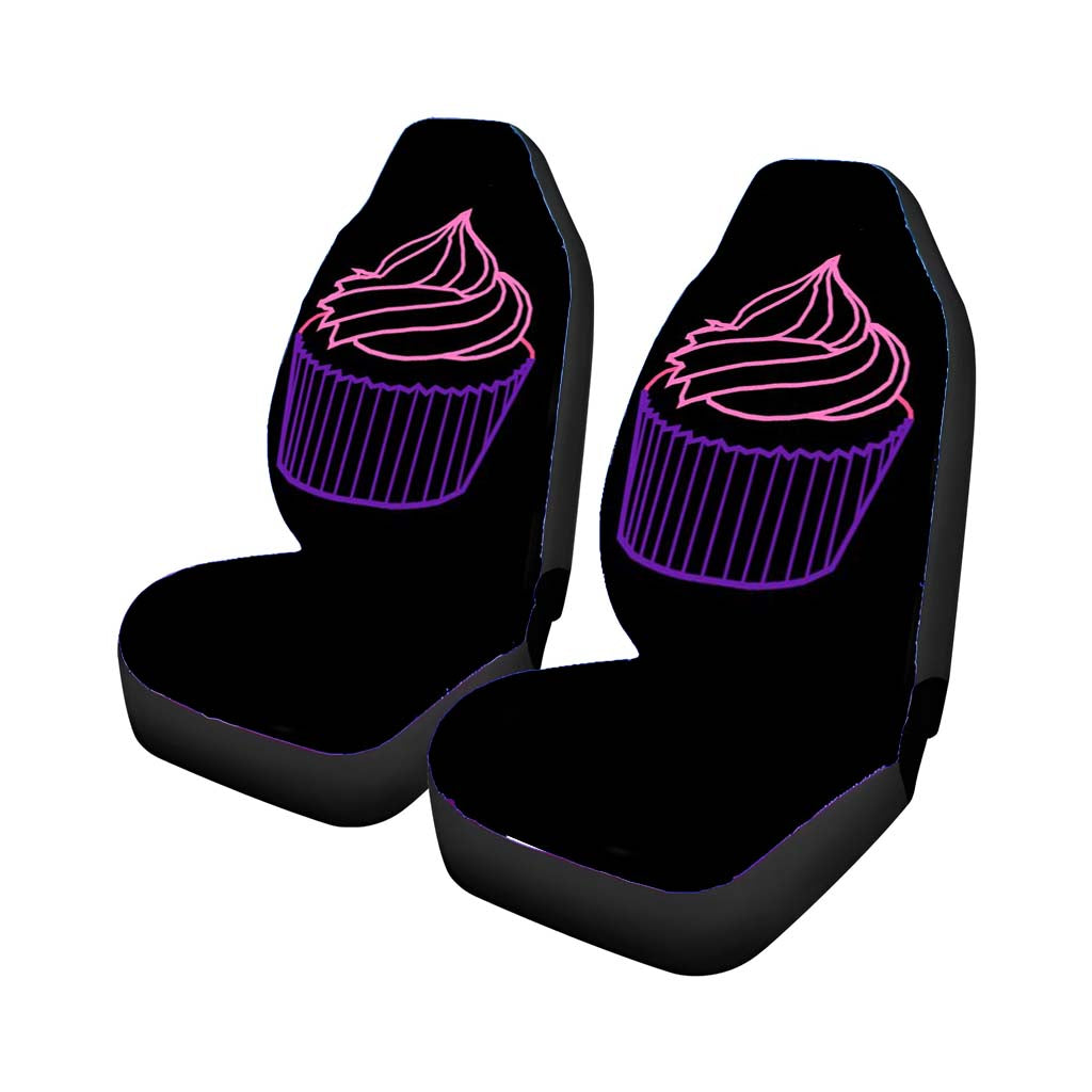 Sixty Cupcake Logo Car Front Seat Covers