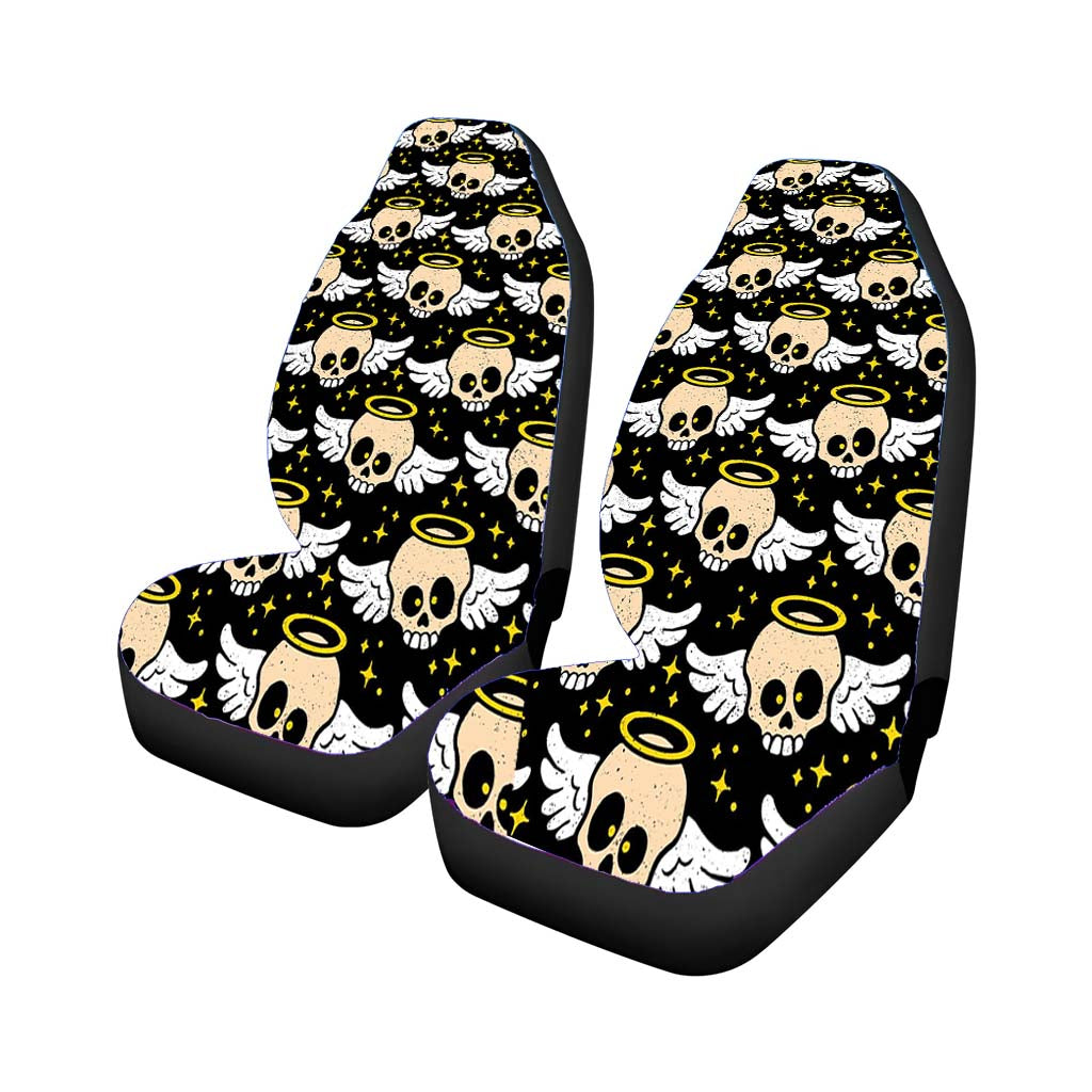 Skull Angel Cute Pattern Car Front Seat Covers
