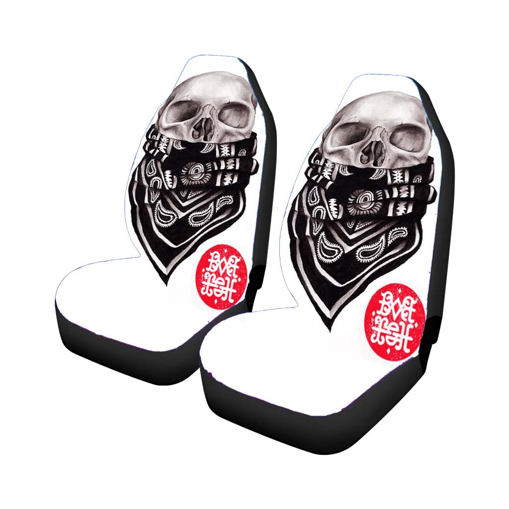 Skull Art Of Barish Car Front Seat Covers
