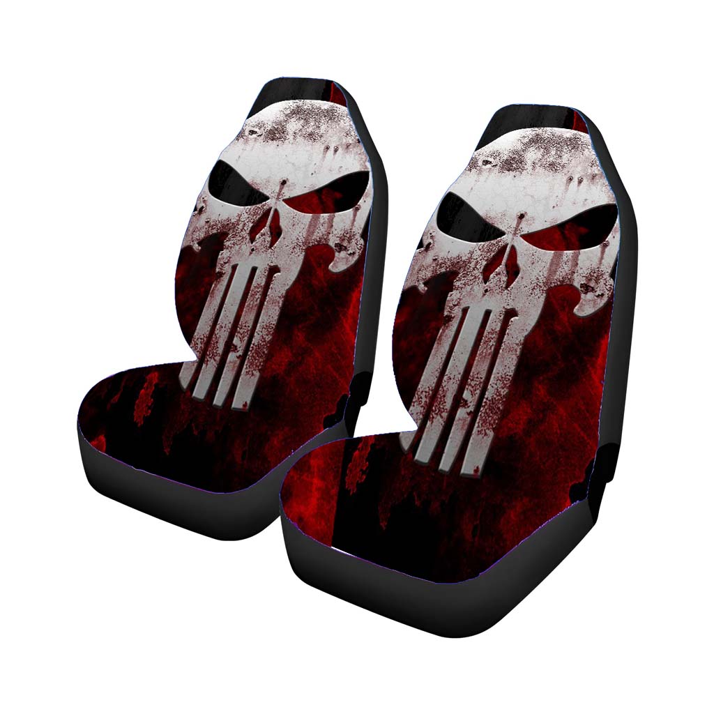 Skull Bloody Logo Car Front Seat Covers