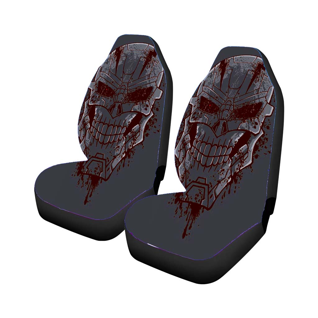 Skull Cyborg Car Front Seat Covers