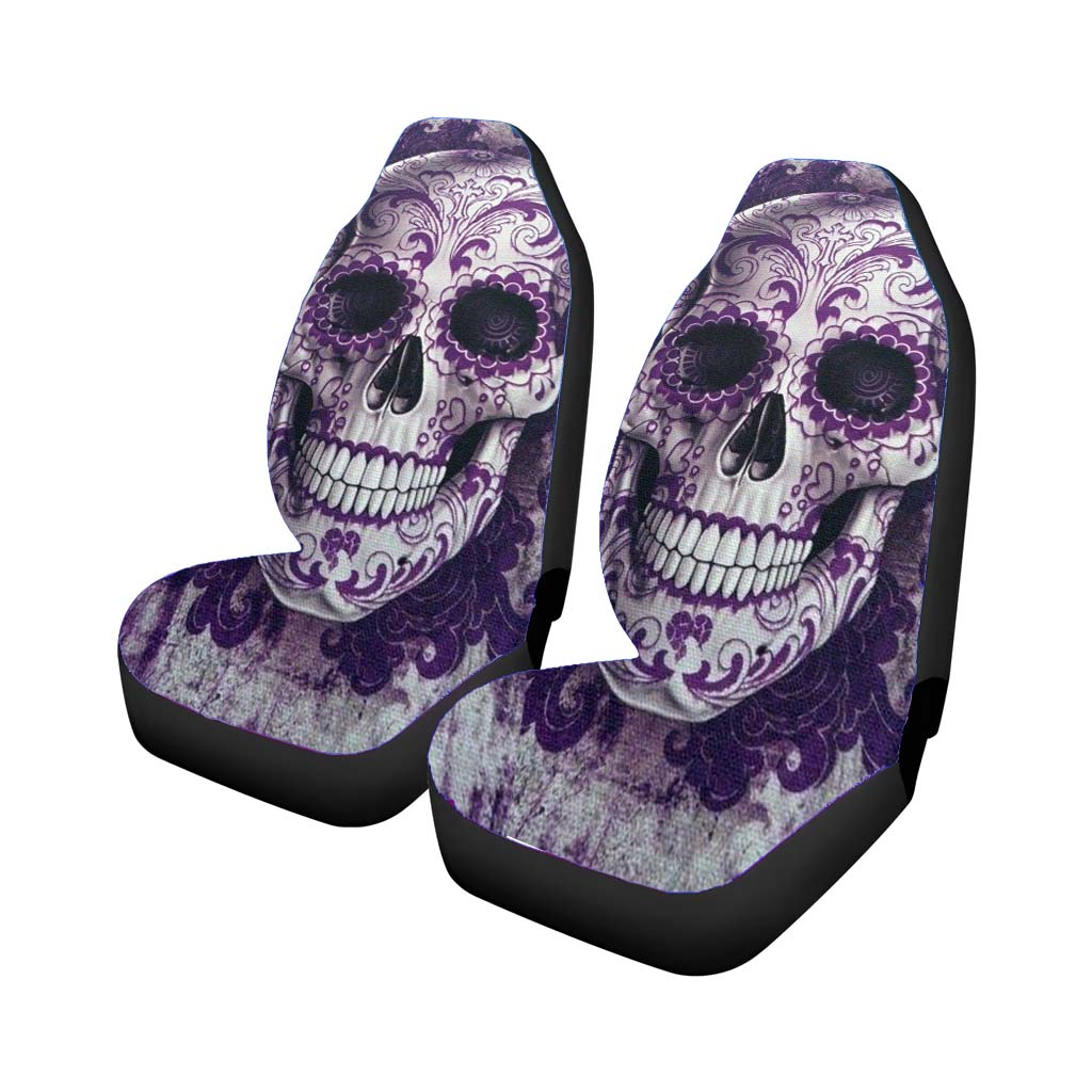Skull Jingga Car Front Seat Covers