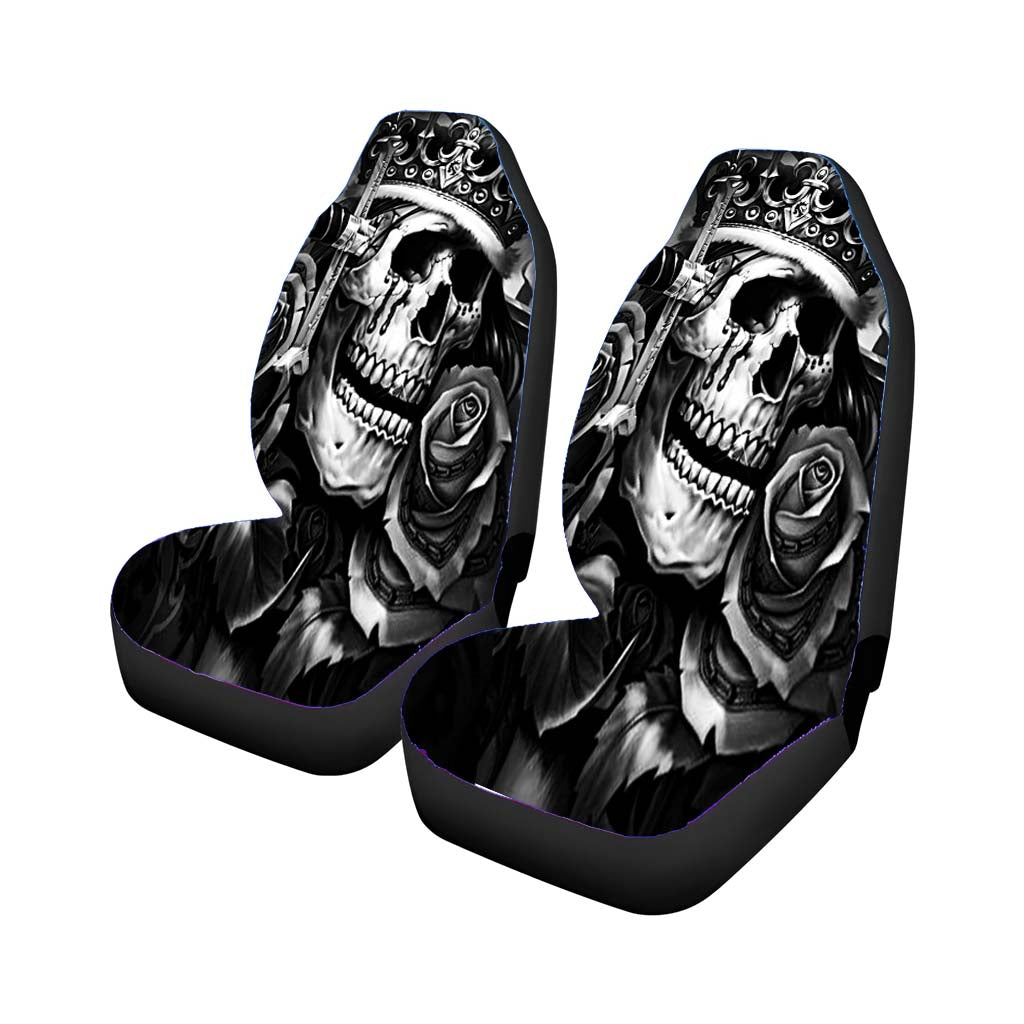 Skull King Car Front Seat Covers