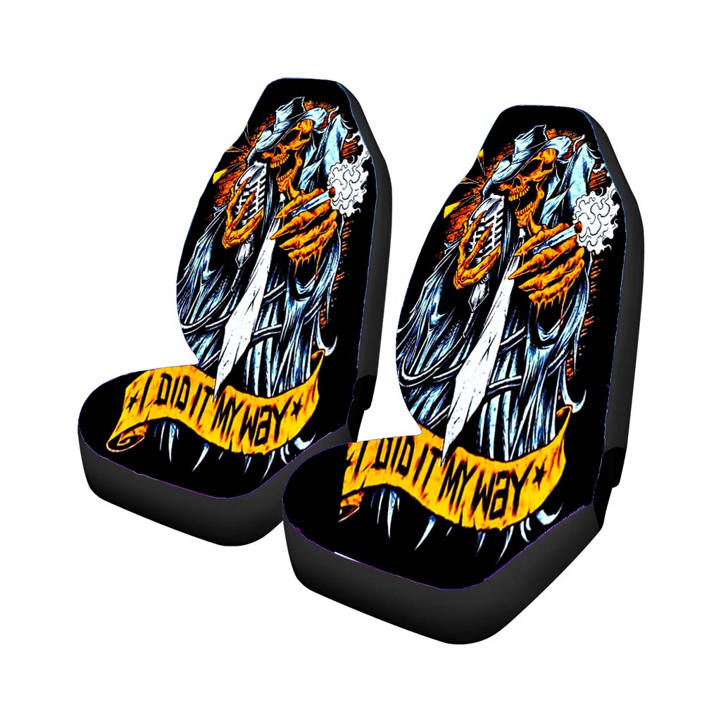Skull My Way Car Front Seat Covers