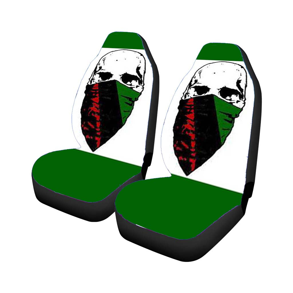 Skull With Mask Car Front Seat Covers