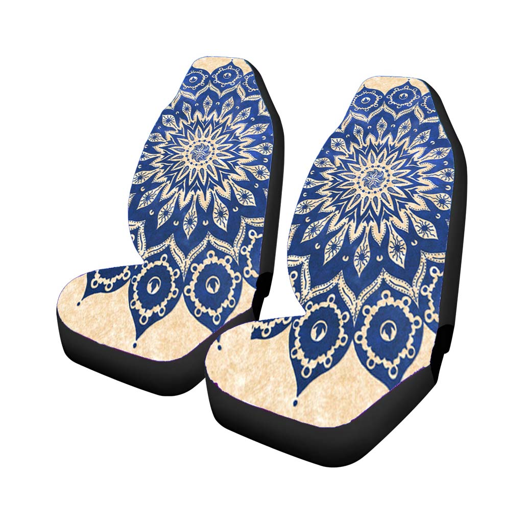 Sky Floral Mandala Car Front Seat Covers