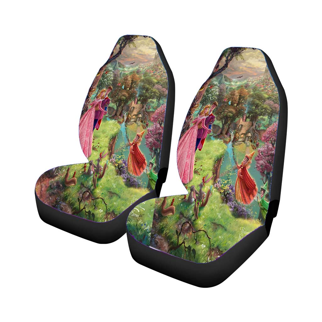 Sleeping Beauty Car Front Seat Covers