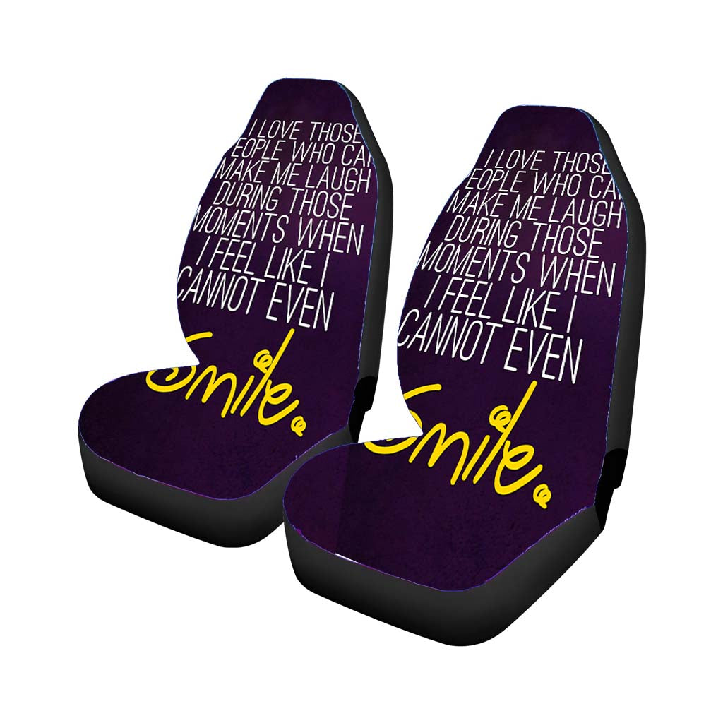 Smile Quote Car Front Seat Covers