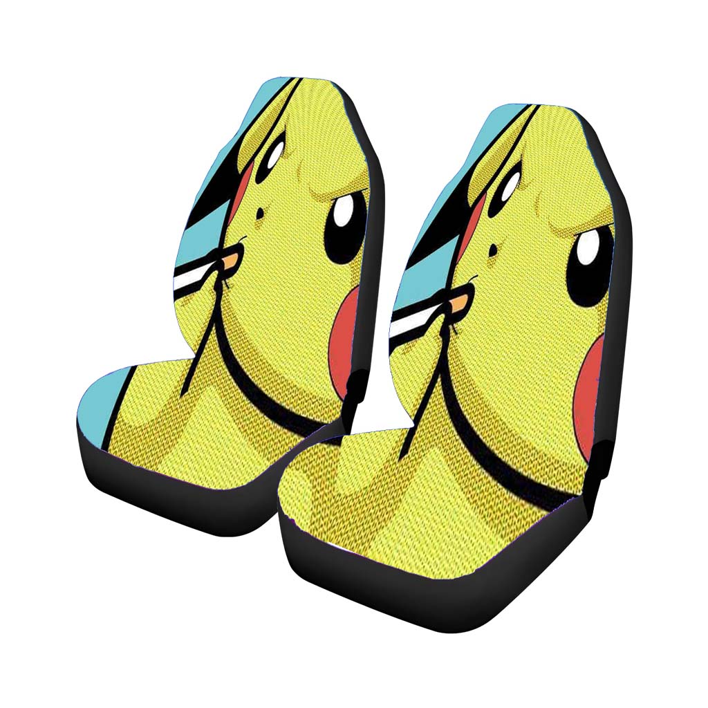 Smoking Pikachu Car Front Seat Covers