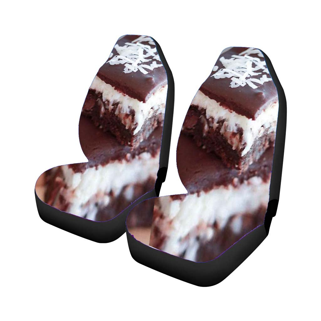 Smooth Chocolate Cake Car Front Seat Covers