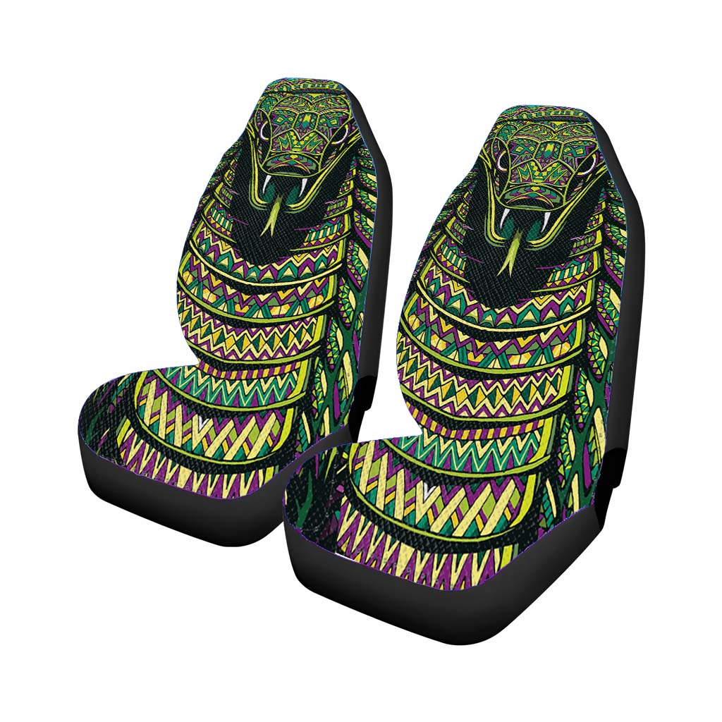 Snake Aztec Pattern Car Front Seat Covers