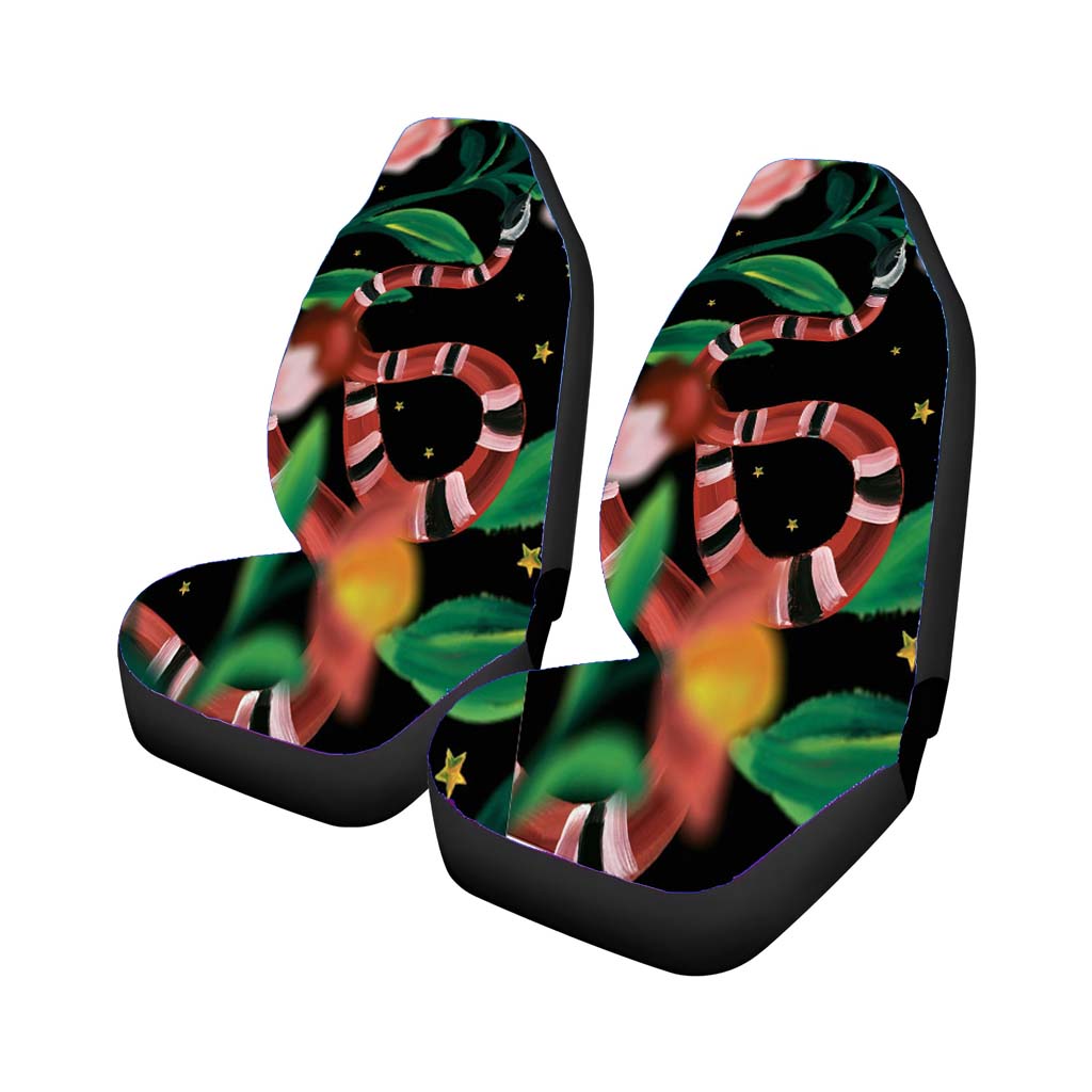 Snake Flower Car Front Seat Covers