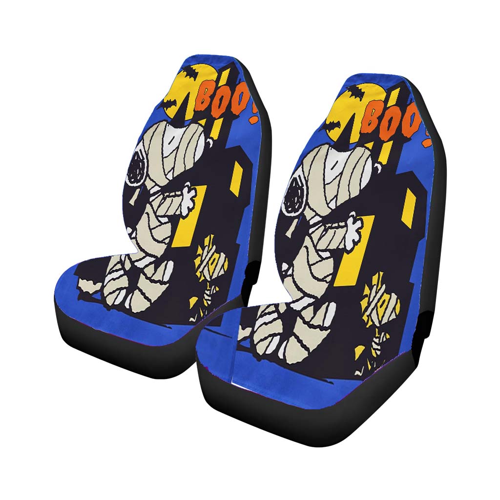 Snoopy And Woodstock Halloween Car Front Seat Covers