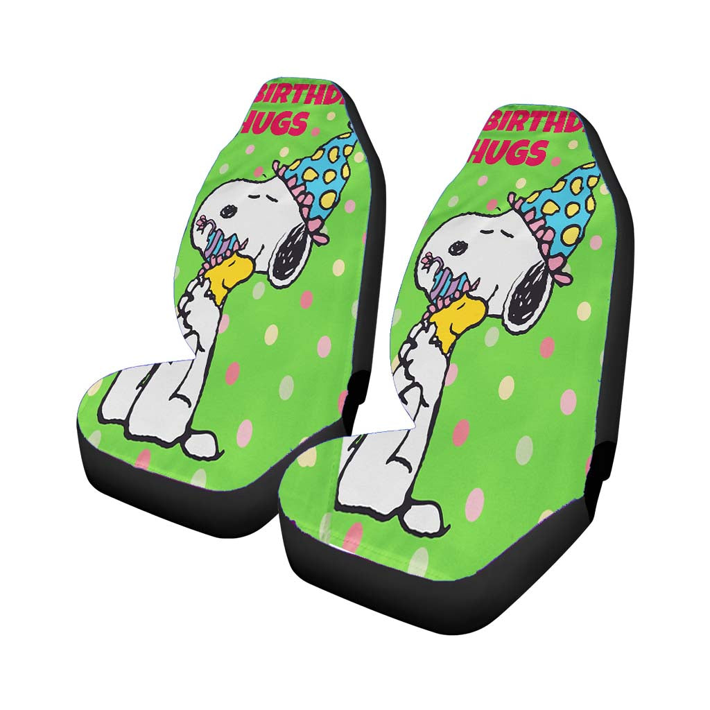 Snoopy Birthday Car Front Seat Covers