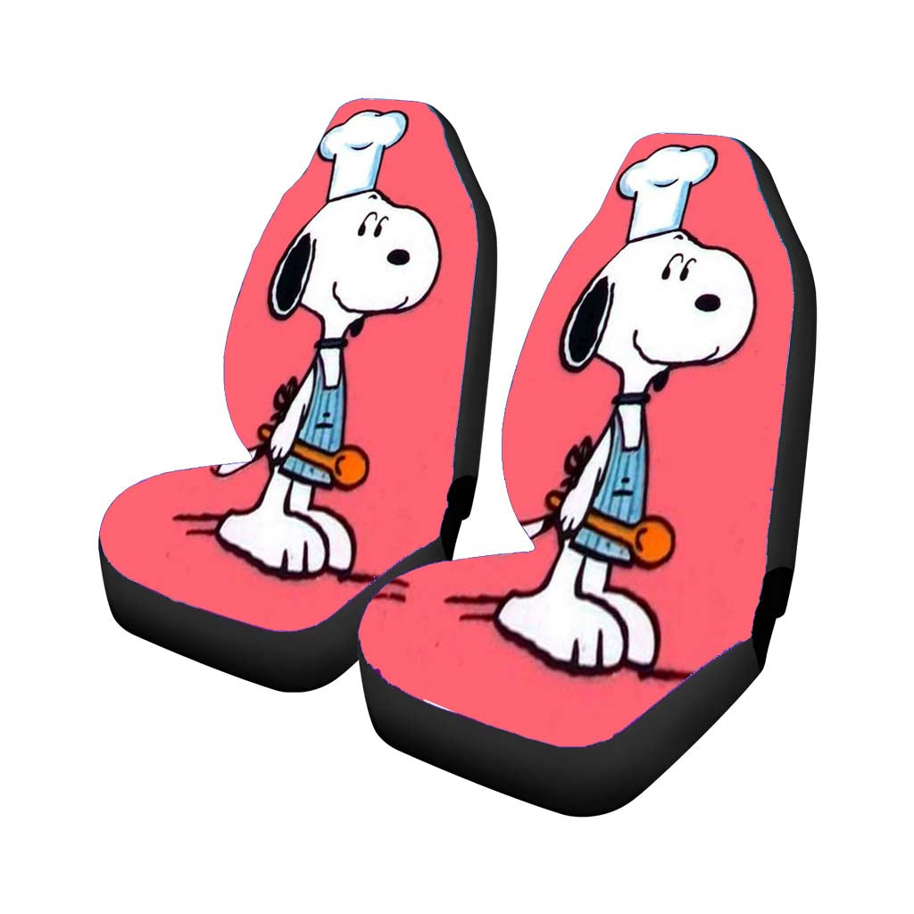 Snoopy Cooking Car Front Seat Covers