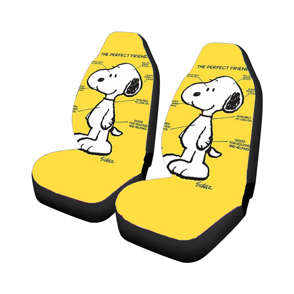 Snoopy Dog Perfect Friend Car Front Seat Covers