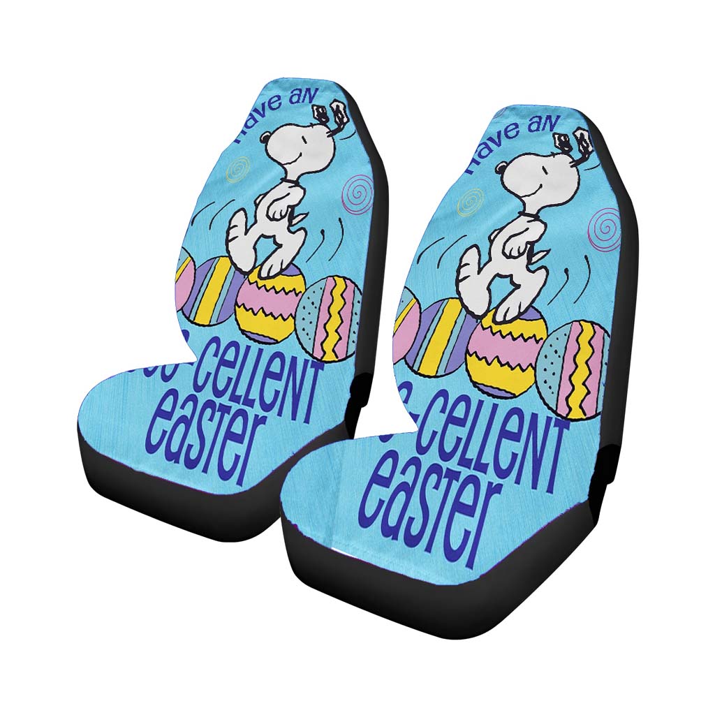 Snoopy Easter Car Front Seat Covers