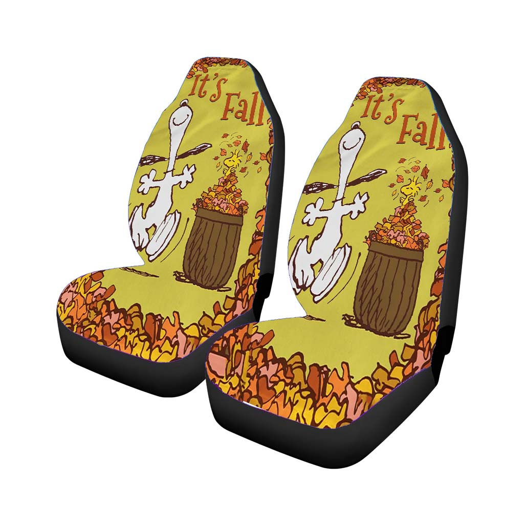 Snoopy Fall Car Front Seat Covers
