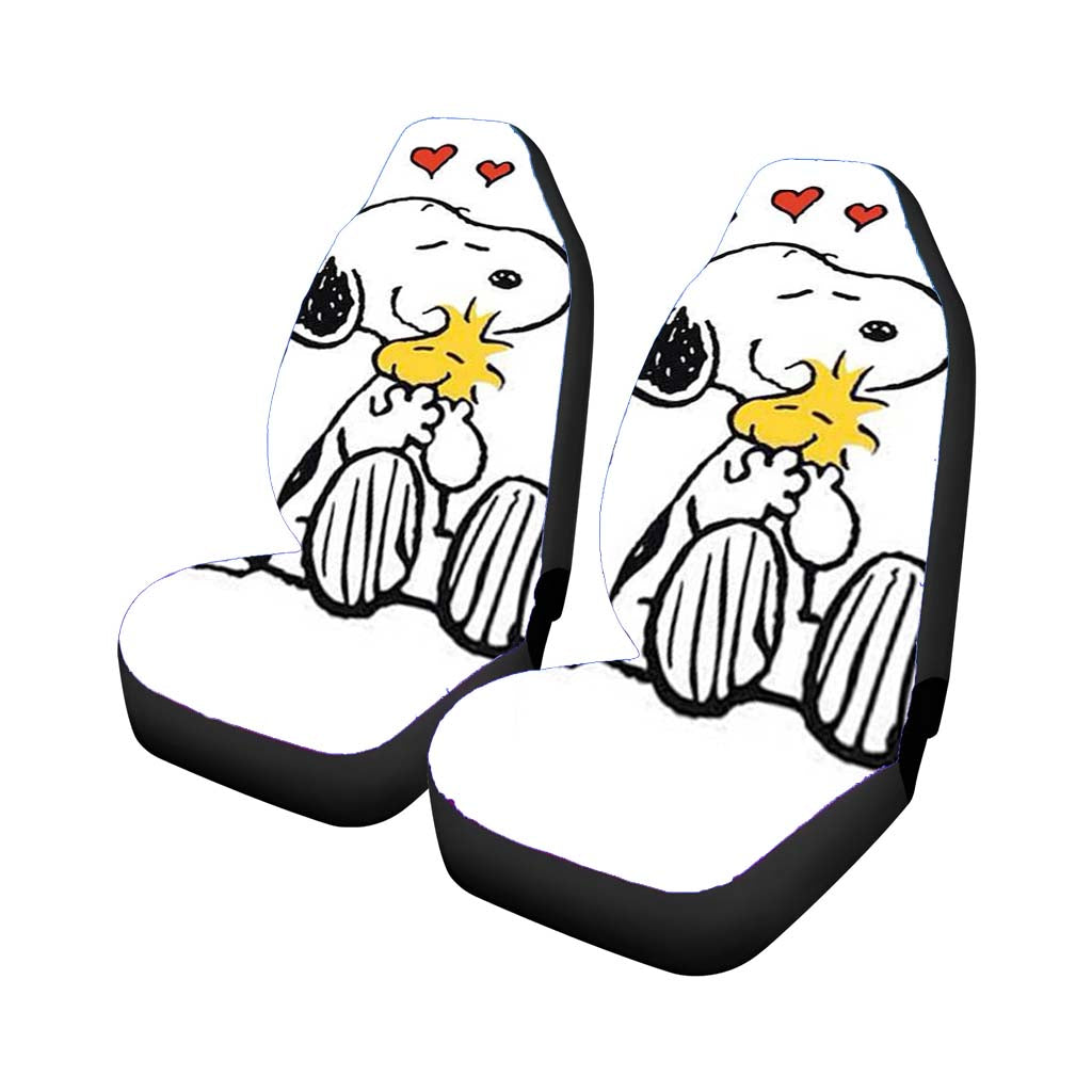 Snoopy Hug Car Front Seat Covers
