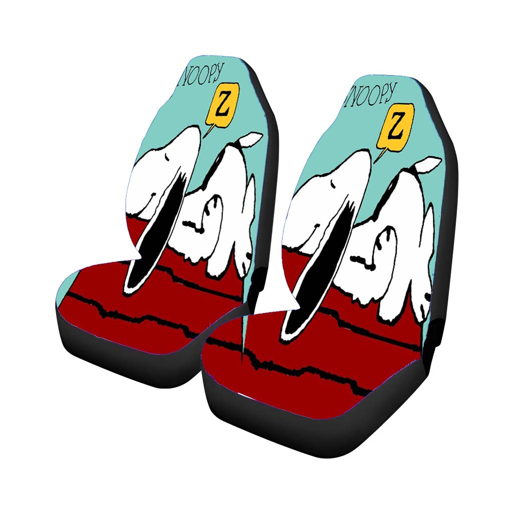 Snoopy Sleep Car Front Seat Covers