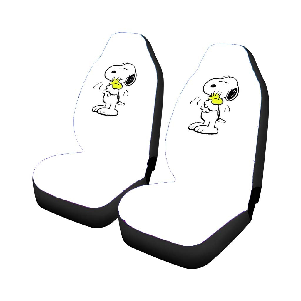 Snoopy White Car Front Seat Covers