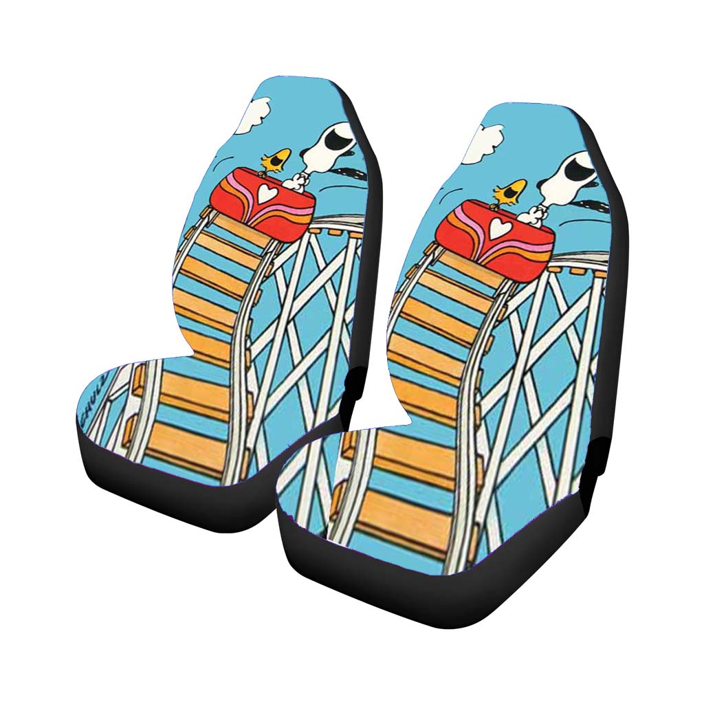 Snoopy Woodstock Rollercoaster Car Front Seat Covers