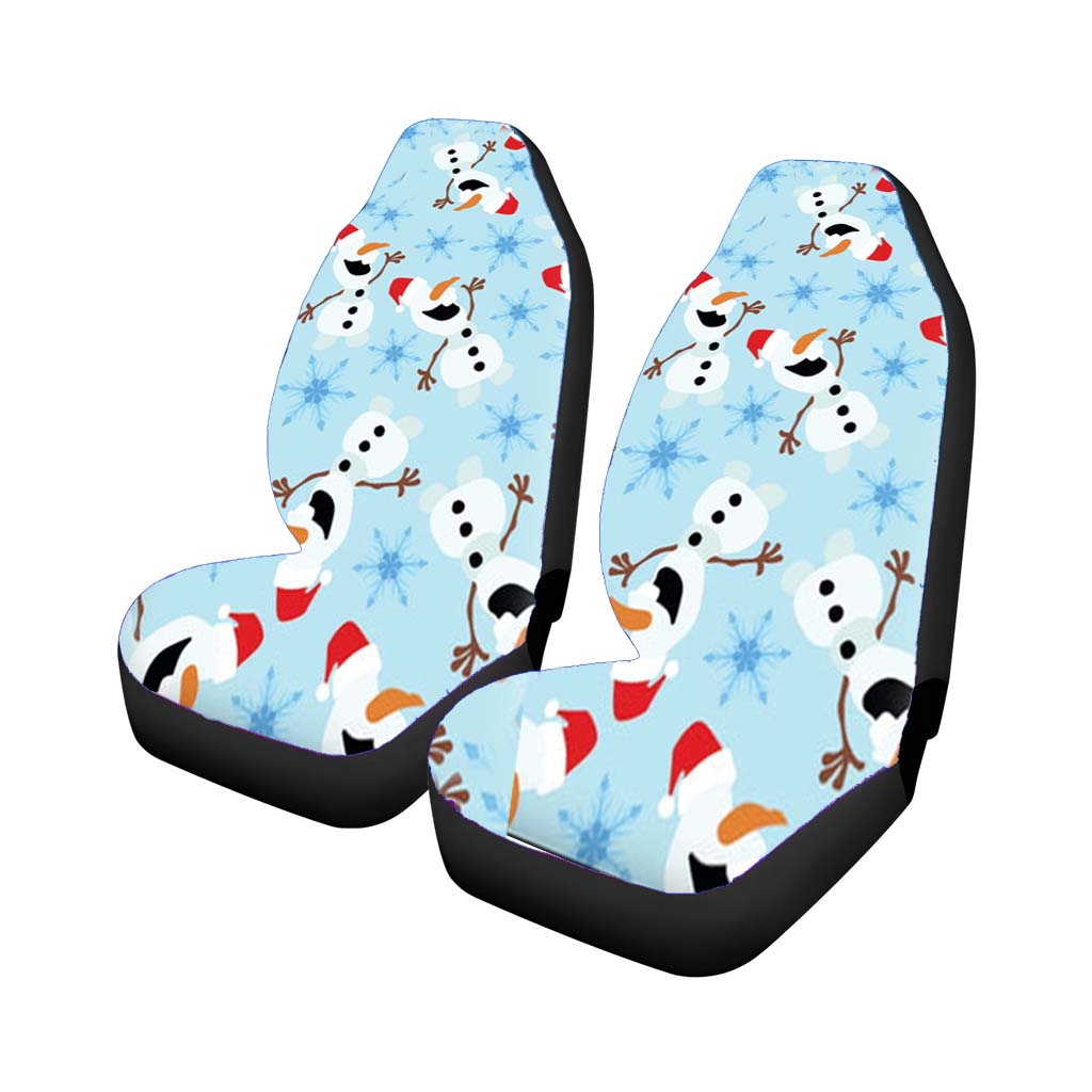 Snowman Pattern Car Front Seat Covers
