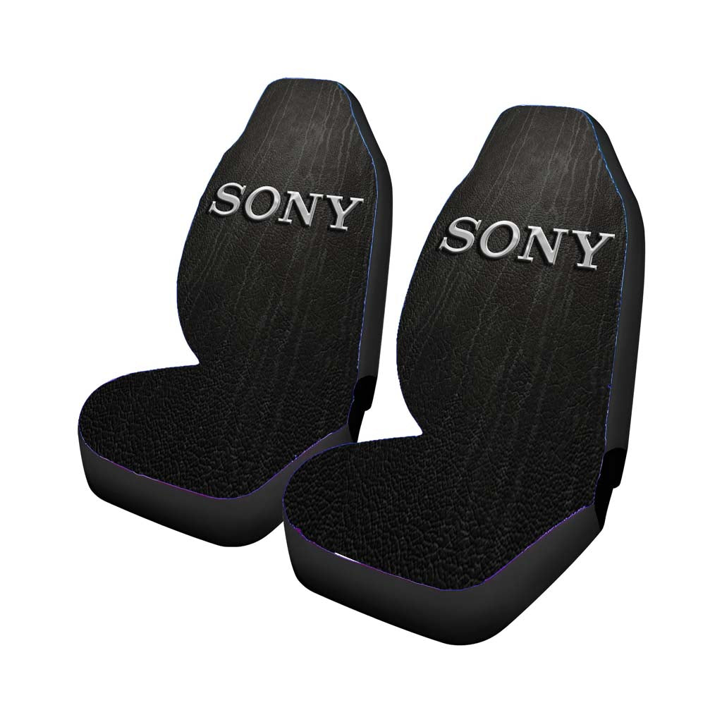 Sony Logo Black Action Car Front Seat Covers